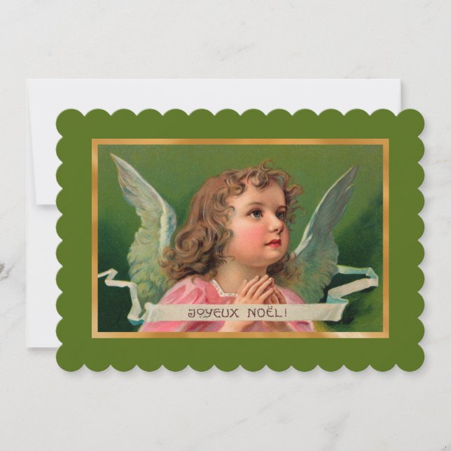 Joyeux Weihnachten Angel Card oder Einladung (Vorderseite)
