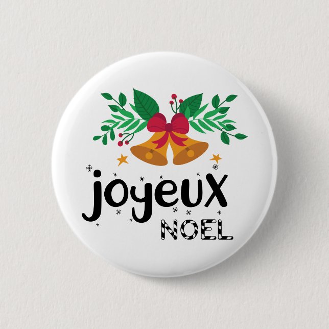 Joyeux Weihnachten Button (Vorderseite)
