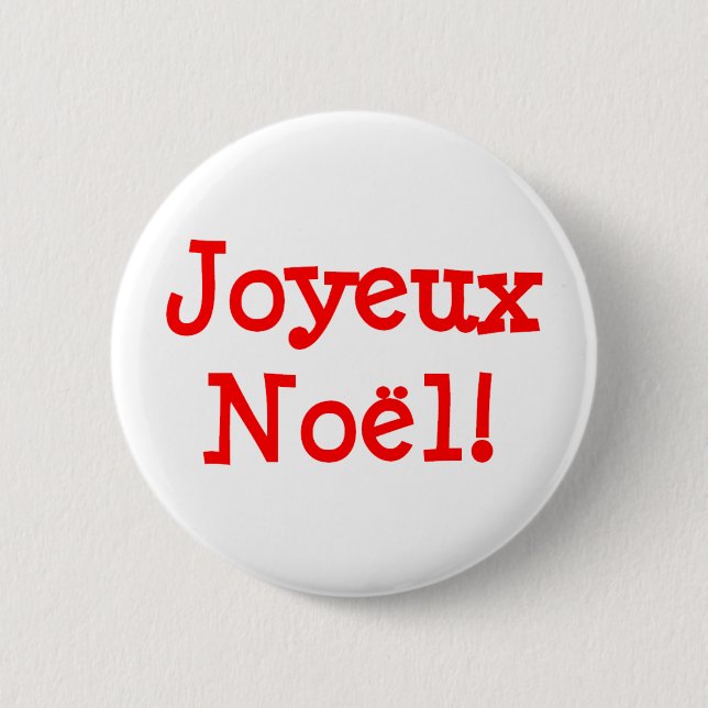 Joyeux Weihnachten Button (Vorderseite)