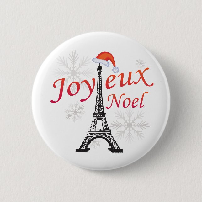Joyeux Weihnachten Button (Vorderseite)