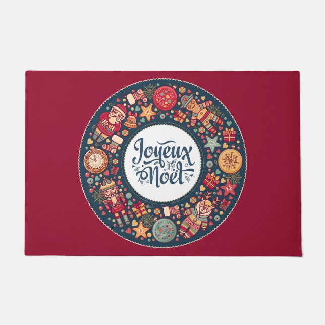 Joyeux Weihnachten Doormat Fußmatte (Vorderseite)