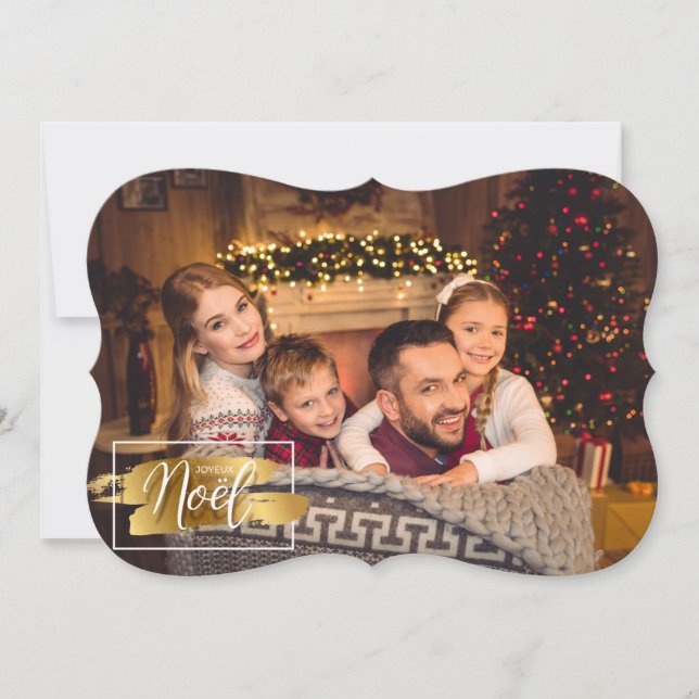 Joyeux Weihnachten Extravagant Cut Foto Weihnachte (Vorderseite)