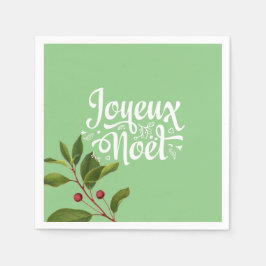 Joyeux Weihnachten Französisch Frohe Weihnachten R Serviette