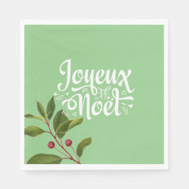 Joyeux Weihnachten Französisch Frohe Weihnachten R Serviette