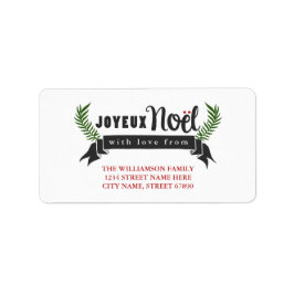 Joyeux Weihnachten Holiday Address Labels Adressaufkleber