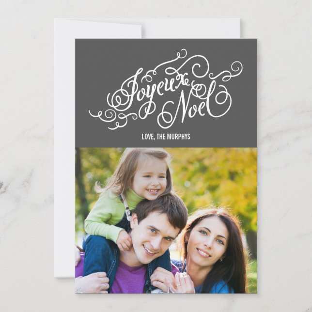 JOYEUX WEIHNACHTEN Holiday Foto Cards (Vorderseite)