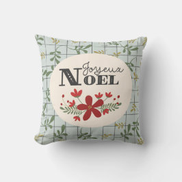 Joyeux Weihnachten Leafy Pattern und Blumenweihnac Kissen