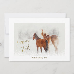 Joyeux Weihnachten Minimal Weihnachtsfotokarte