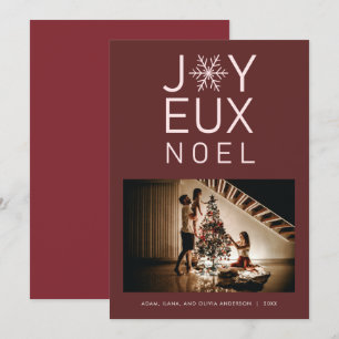 Joyeux Weihnachten Modern Holiday Card Einladung