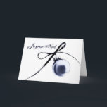 Joyeux Weihnachten Ornament Card<br><div class="desc">Ein schlichtes Weihnachtsschmuck mit Band,  in bluesteel mit französischem Gruß getönt: Joyeux Weihnachten. Komplett anpassbar für Sie zu personalisieren,  wie Sie möchten!</div>