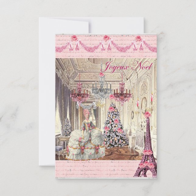 Joyeux Weihnachten Palace de Versailles Marie Anto Einladung (Vorderseite)