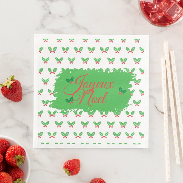 Joyeux-Weihnachten - Papierservietten (Beispiel)