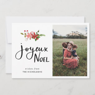 Joyeux Weihnachten Poinsettia Script-Foto