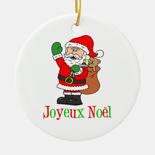 Joyeux Weihnachten Santa Ornament (Vorne)