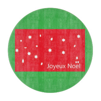 Joyeux Weihnachten Snowflakes Cutting Board Schneidebrett