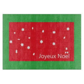 Joyeux Weihnachten Snowflakes Cutting Board Schneidebrett