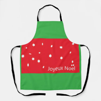 Joyeux Weihnachten Snowflakes Schürze
