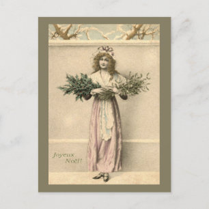 Joyeux Weihnachten Vintag Französisch Weihnachtsgr Postkarte