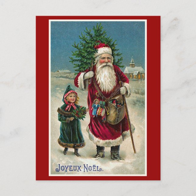 "Joyeux Weihnachten" Vintage Weihnachten in Frankr (Vorderseite)