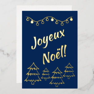 Joyeux Weihnachten Weihnachten Lichter Weihnachten Folien Feiertagskarte