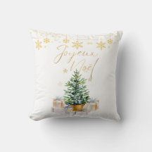 Joyeux Weihnachten Weihnachtsbaum Gold Schneeflock