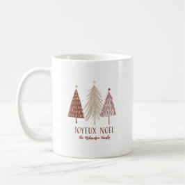 Joyeux Weihnachten Weihnachtsbäume Kaffeetasse