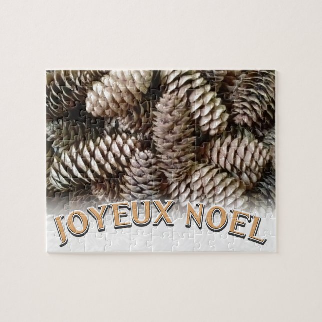 Joyeux Weihnachten Weihnachtsfeiertag Pine Cone (Horizontal)