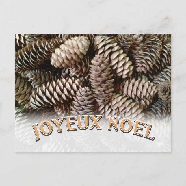 Joyeux Weihnachten Weihnachtsfeiertag Pine Cone (Vorderseite)