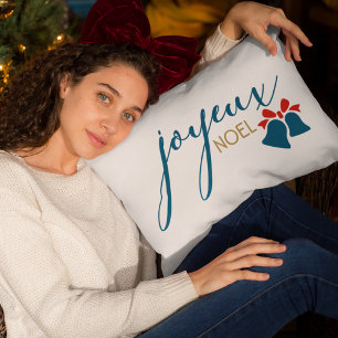 Joyeux Weihnachten Weihnachtsferien Skriptglocken Lendenkissen