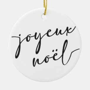 Joyeux Weihnachten Weihnachtskarte oder französis Keramik Ornament