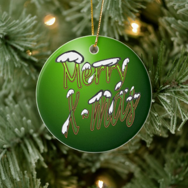 Joyeux X-Mas Ornement Vert (Arbre)