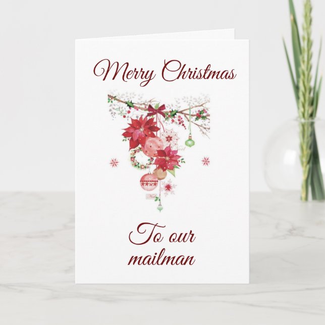 JOYEZ NOËL À **NOTRE MAILMAN** CARTE DE VACANCES (Devant)