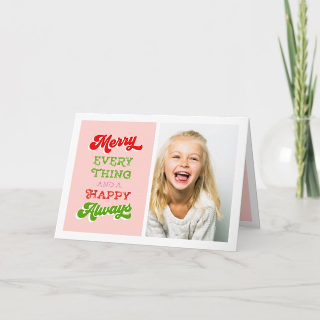 JOYEZ TOUT ET HEUREUX TOUJOURS CARTE DE VACANCES (Devant)
