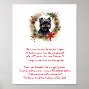 Joyful Affenpinscher: Der perfekte Weihnachtsverba Poster