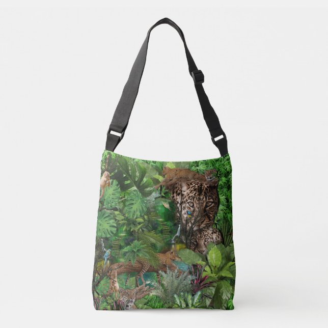 Joyful African Jungle Tragetaschen Mit Langen Trägern (Vorderseite)