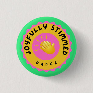 Joyful angeregtes Abzeichen Button