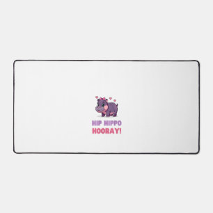Joyful ANGESAGT HIPPO HOORAY MOO DENG Hippo Theme Schreibtischunterlage
