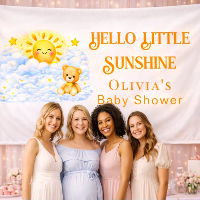 Joyful Bear Baby Shower Party Decor Backdrops Banner (Von Creator hochgeladen)