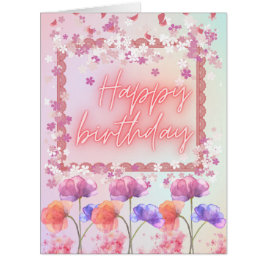 Joyful Birthday wünscht Grußkarte