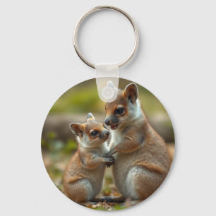 "Joyful Bond: Mama and Baby Quokka" Schlüsselanhänger