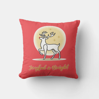 Joyful & Bright Christmas Reindeer Kissen