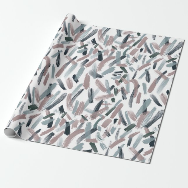 Joyful Brush Schlaganfälle Wrapping Paper Geschenkpapier (Ungerollt)
