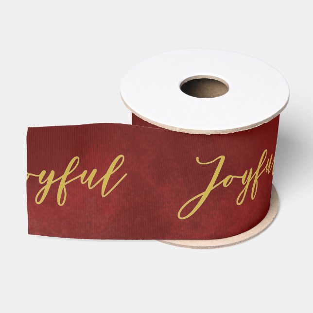 Joyful Burgundy Ribbon Ripsband (Spule)