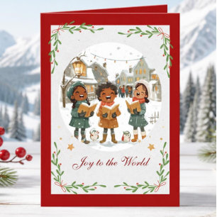 Joyful Carolers Weihnachtskarte Feiertagskarte