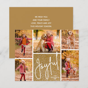 JOYFUL Cartes de fin de année du budget or