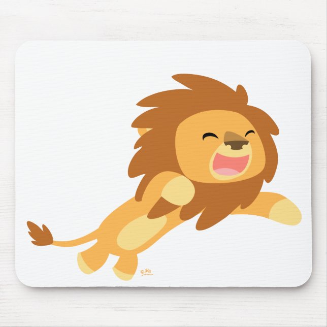 Joyful Cartoon Lion mousepad (Vorne)