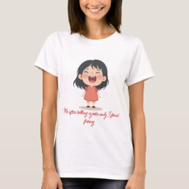 Joyful Chibi Girl Laughing T-Shirt