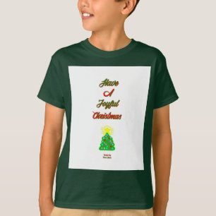 Joyful Christmas Boys Deep Forest Basic T Shirt