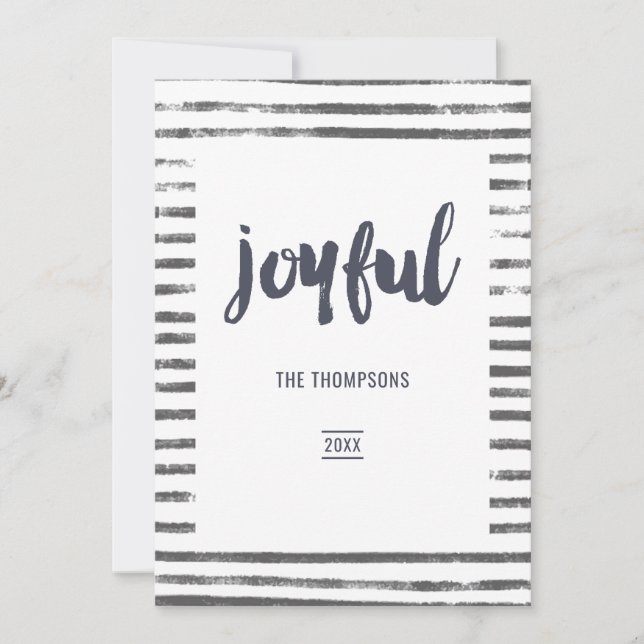 Joyful Christmas Foto Collage Feiertagskarte (Vorderseite)