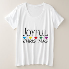 JOYFUL CHRISTMAS GROßE GRÖßE T-Shirt